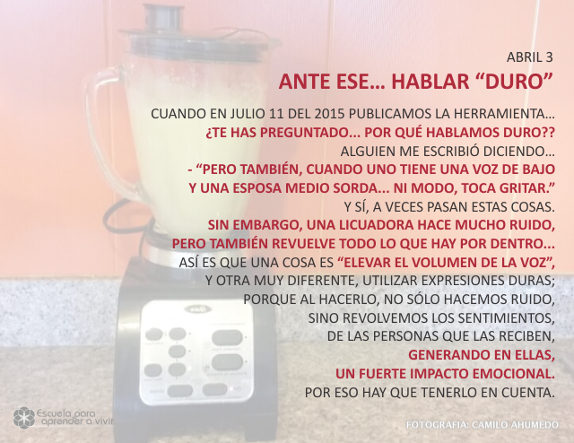 Ante ese... hablar duro